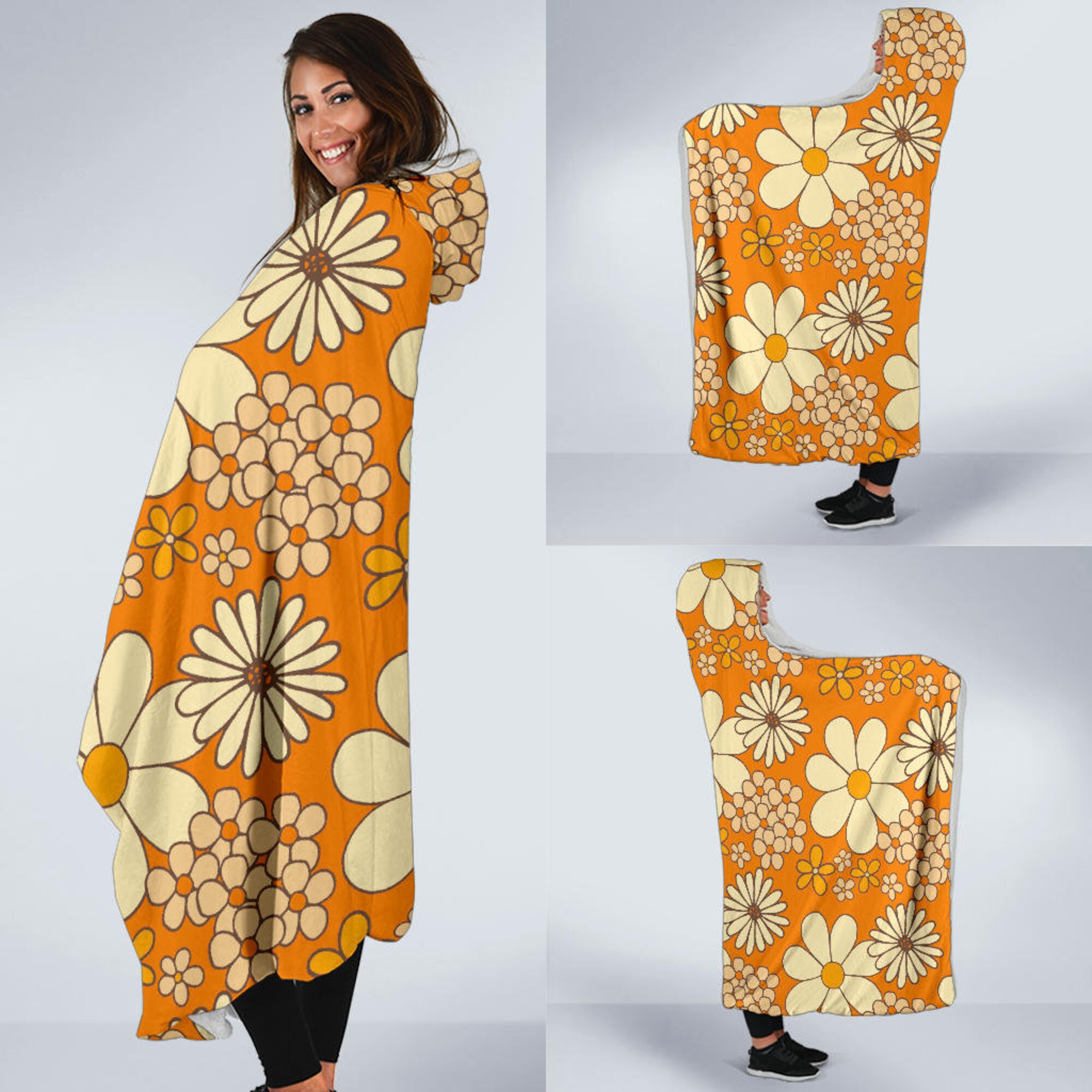 Groovy Daisy-Hooded Blanket