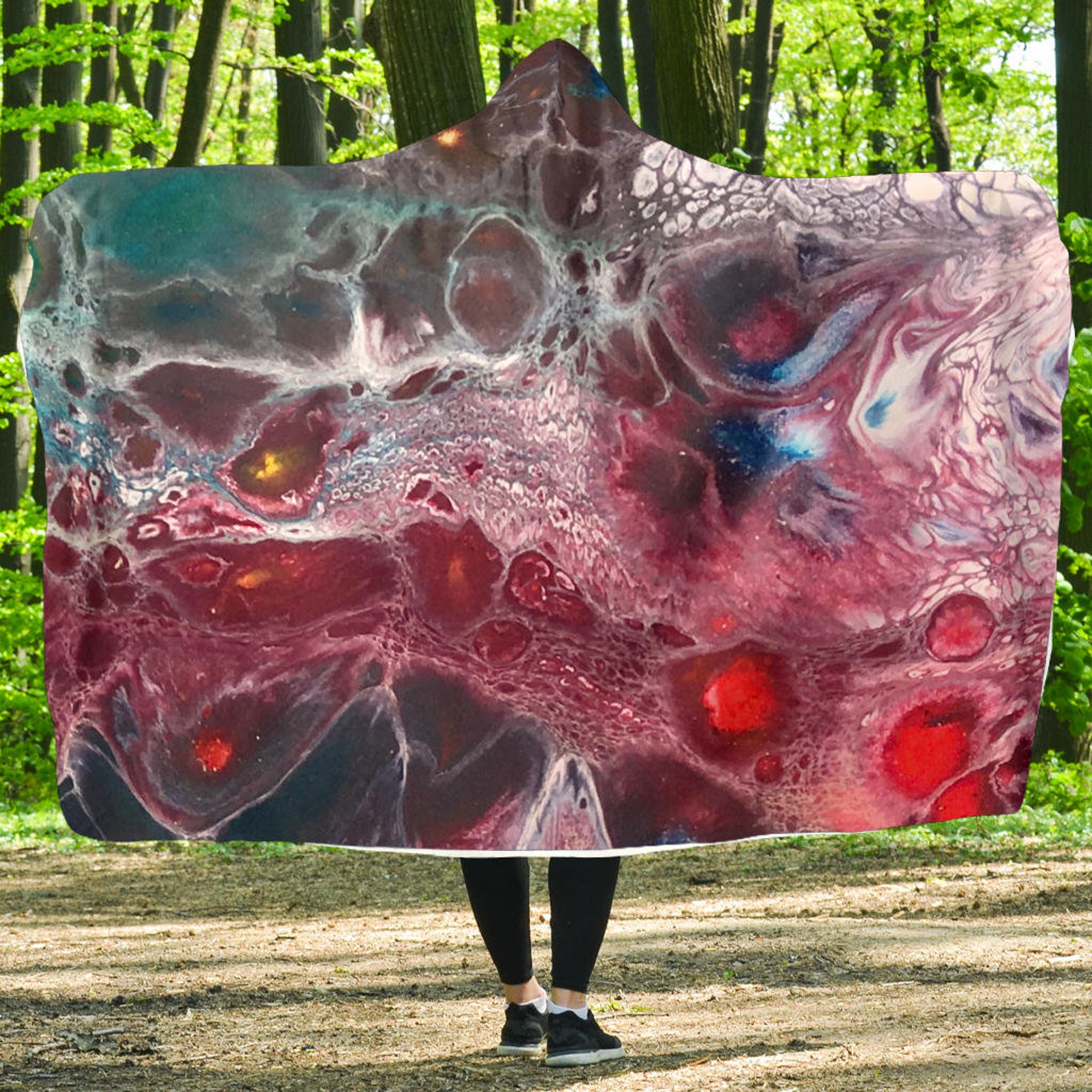 Discover Liquid Paint-Hooded Blanket