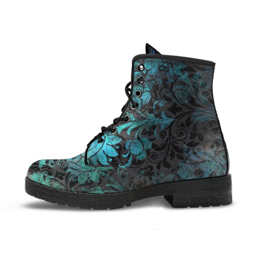 Mens Blue Grunge- Hipster Bohemian Doc shops Style Boots