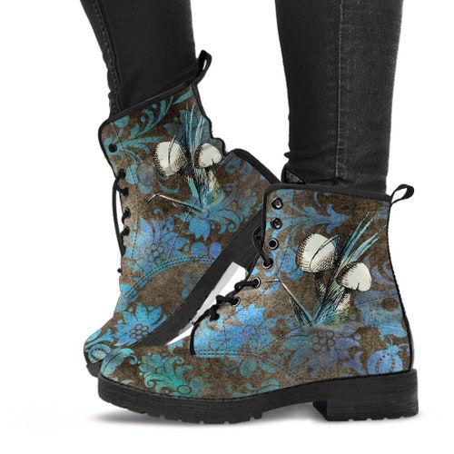 Mens Grunge Mushies - Lace up Ankle, Bohemian Doc Style Boots, Combat shops boots