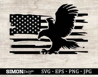 Download Usa Flag Eagle Svg Etsy