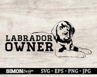 Labrador Dog Face SVG, Pet Silhouette (Digital Files)