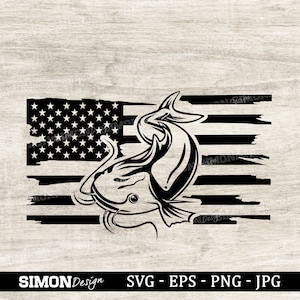 Catfish svg, fisherman svg, fishing png, American Flag svg, Patriotic catfish, US Catfish svg, Fishing Cut File, Fishing svg, beer svg