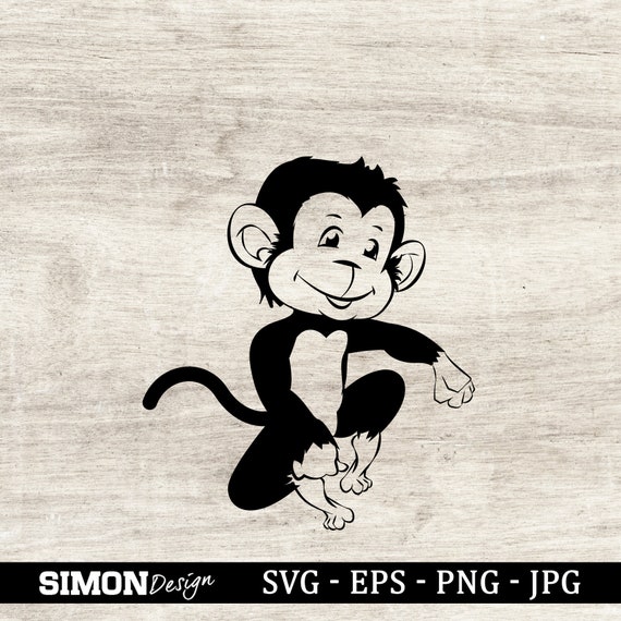 Download Monkey Svg Animals Svg Monkey Clipart Monkey Silhouette Etsy