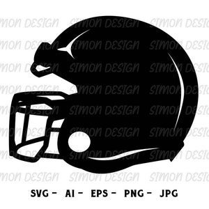 Football Helmet SVG, Football Helmet Clipart , Football Helmet Silhouette, Cricut Files - Svg - Png - Eps - Jpg - Instant Download