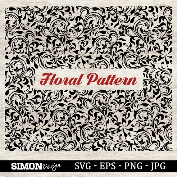 Download Seamless Floral Pattern Transparent Background Svg Png Etsy
