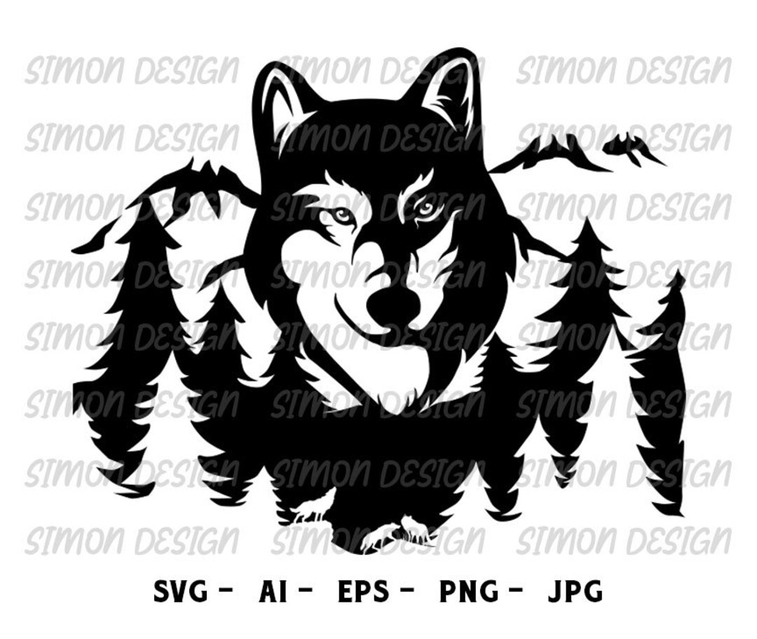 Wolf Svg Mountain Wolf Svg Wolf Pack Svg Wolf Shirt Wolf Etsy