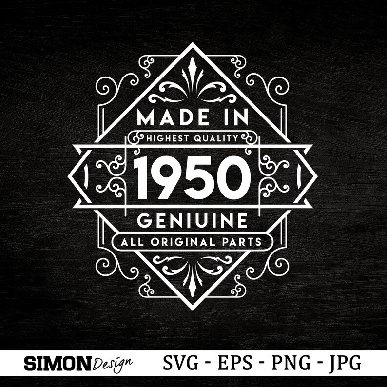 Download 70th Birthday Svg Vintage 1950 Svg Aged to perfection | Etsy