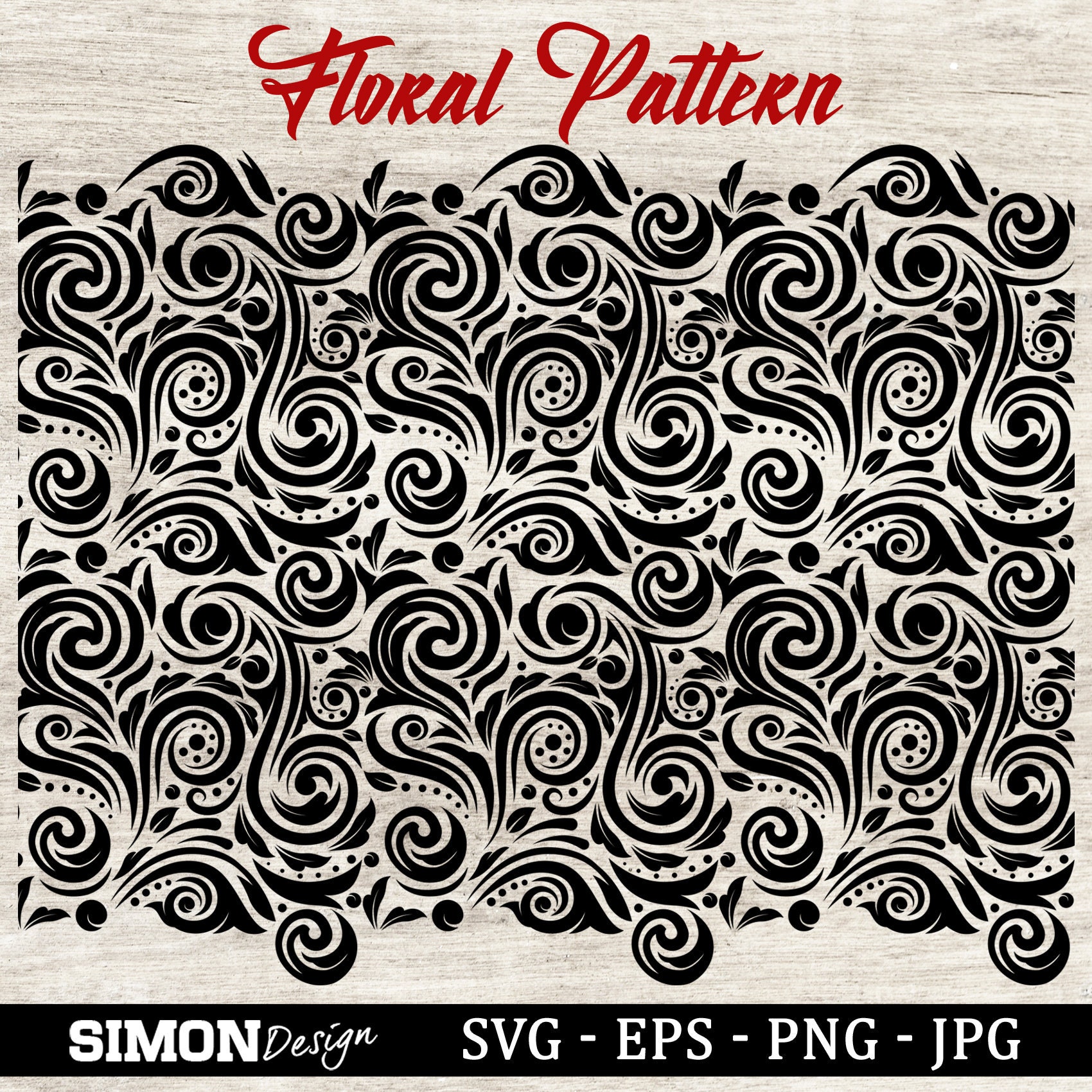 Seamless Floral Pattern Transparent Background Svg Png 