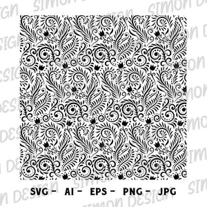 Seamless pattern svg | Flower Svg | Transparent Background svg | Floral Designs Svg | Seamless Floral pattern svg