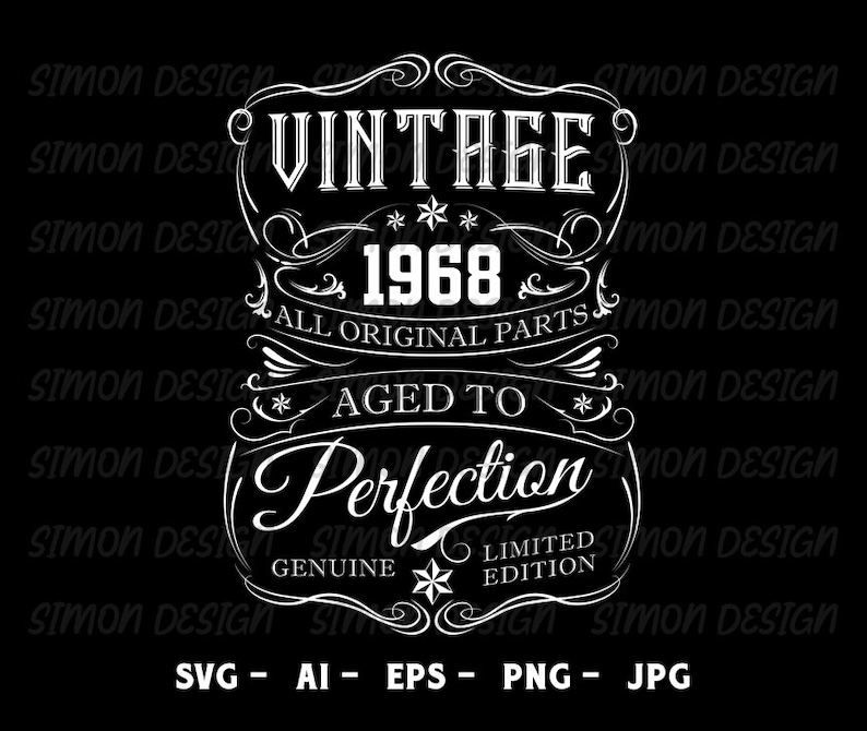 55th Birthday Svg | Year 1968 Svg | Vintage 1968 Svg | Vintage Shirt ...