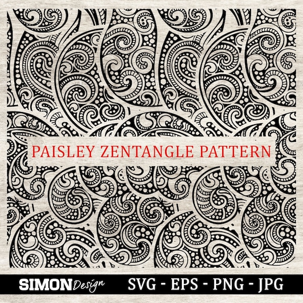 Seamless Zentangle pattern, transparent background, floral svg, zentangle svg, flower svg, curly svg, swirl svg