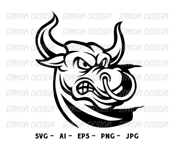 Bull Head Svg Bull Svg Bull Png Bull Clipart Rodeo Svg Etsy