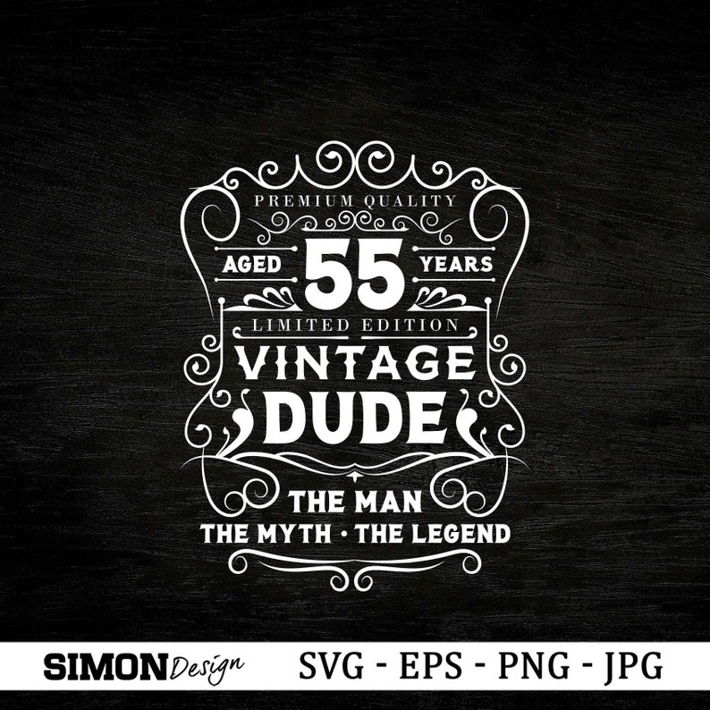 Download Vintage svg 55th birthday svg Vintage dude Cricut Files | Etsy