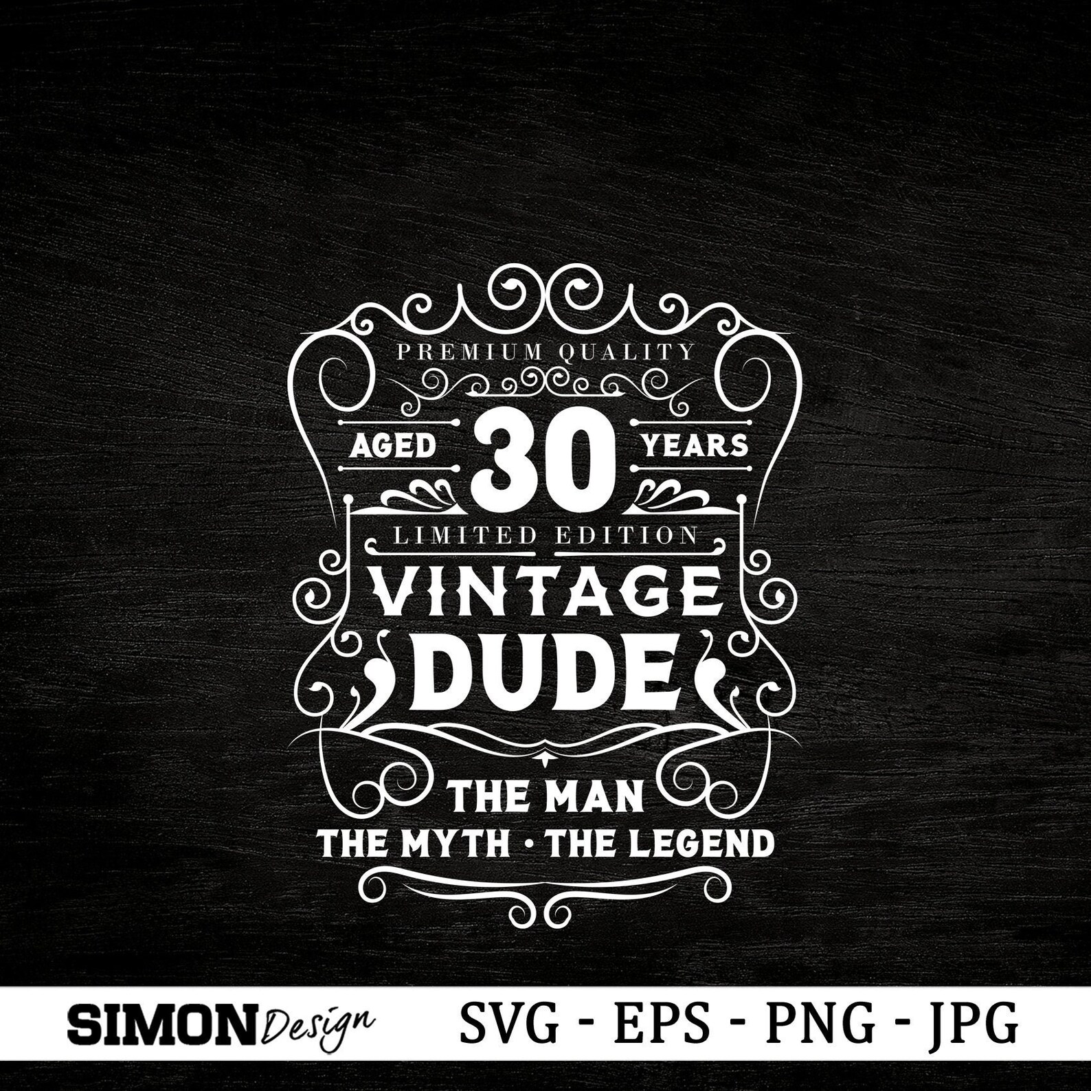 Download Vintage dude svg 30th birthday svg Cricut Files Svg Png | Etsy
