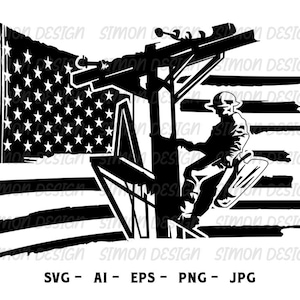 lineman svg, usa flag svg, distressed flag svg, lineworker svg, lineman usa flag, electrical lineman, Man Svg, cricut