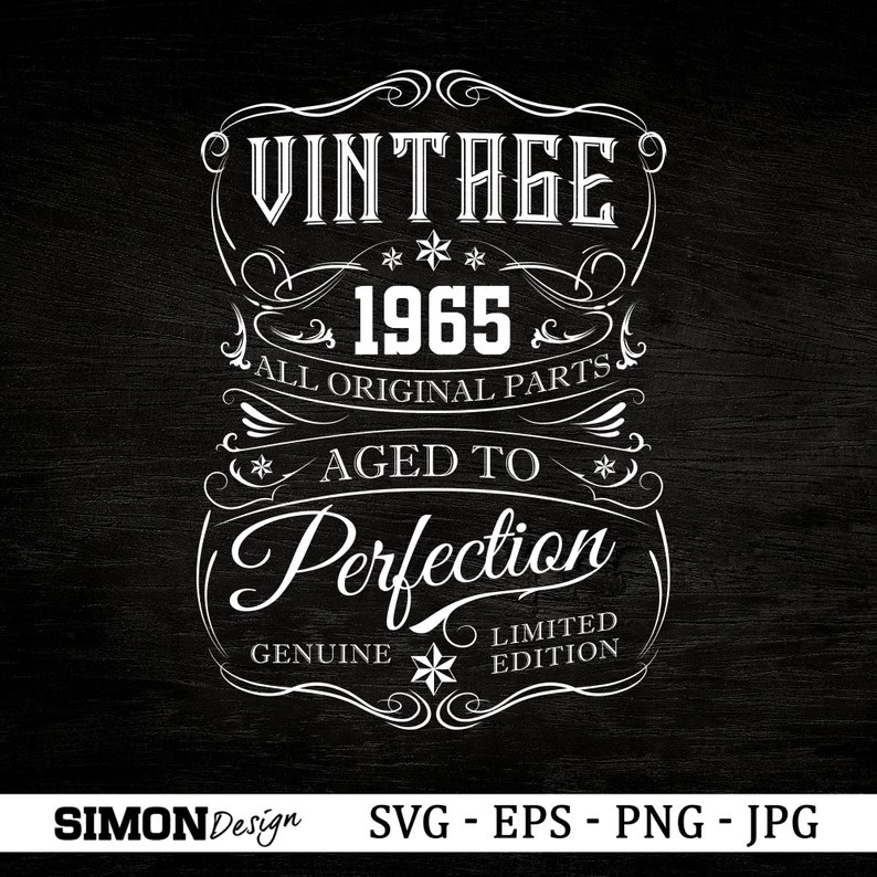 Download 56th Birthday Svg Vintage 1965 Svg Aged to perfection | Etsy