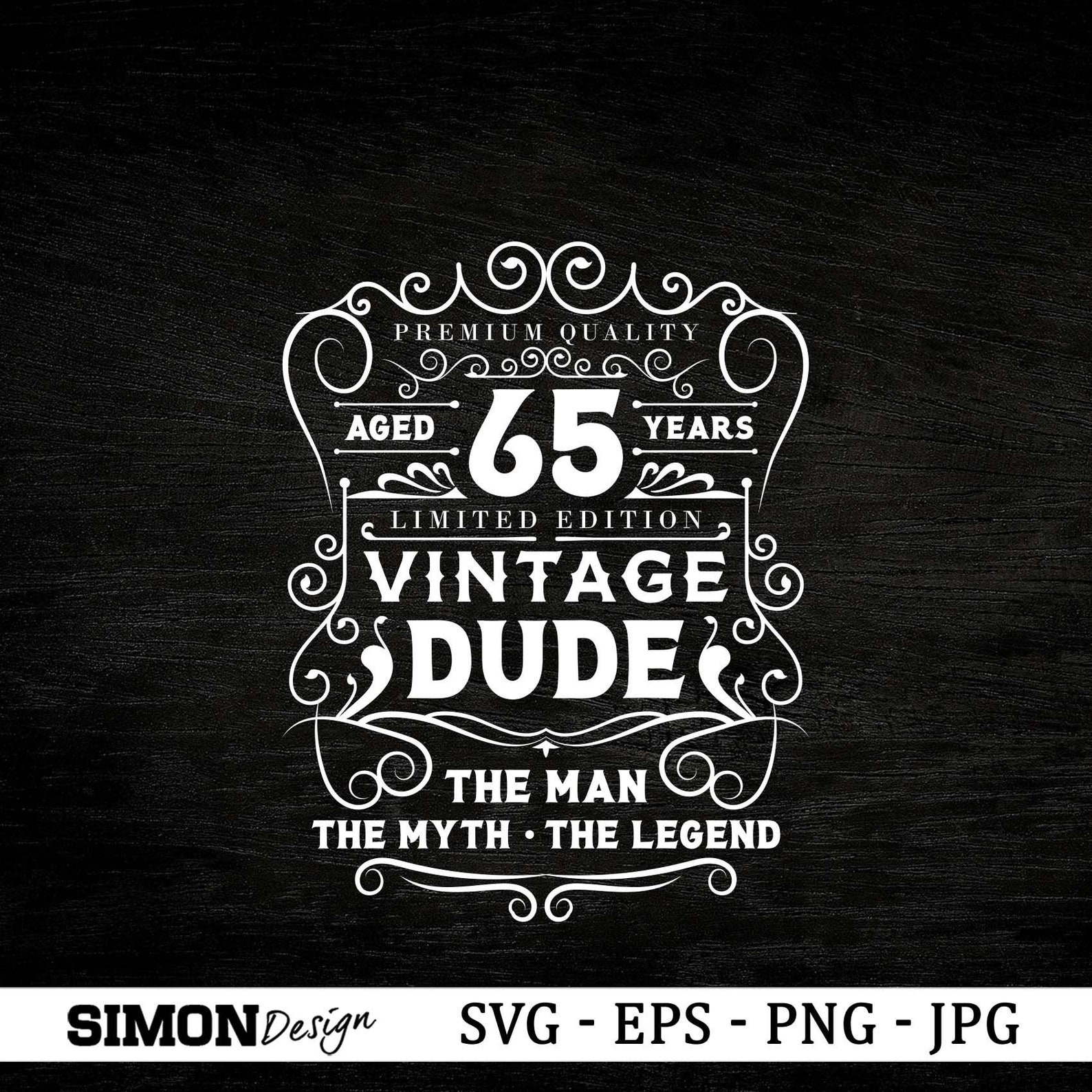 Download Vintage dude svg 65th birthday svg Cricut Files Svg Png | Etsy