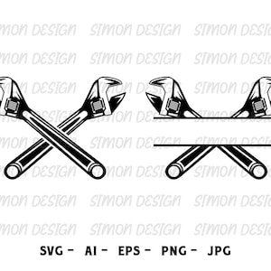Wrench Svg, mechanic svg, Wrench logo, Wrench Vector, mechanic monogram svg, Mechanic Monkey Wrench, Mechanic tools svg