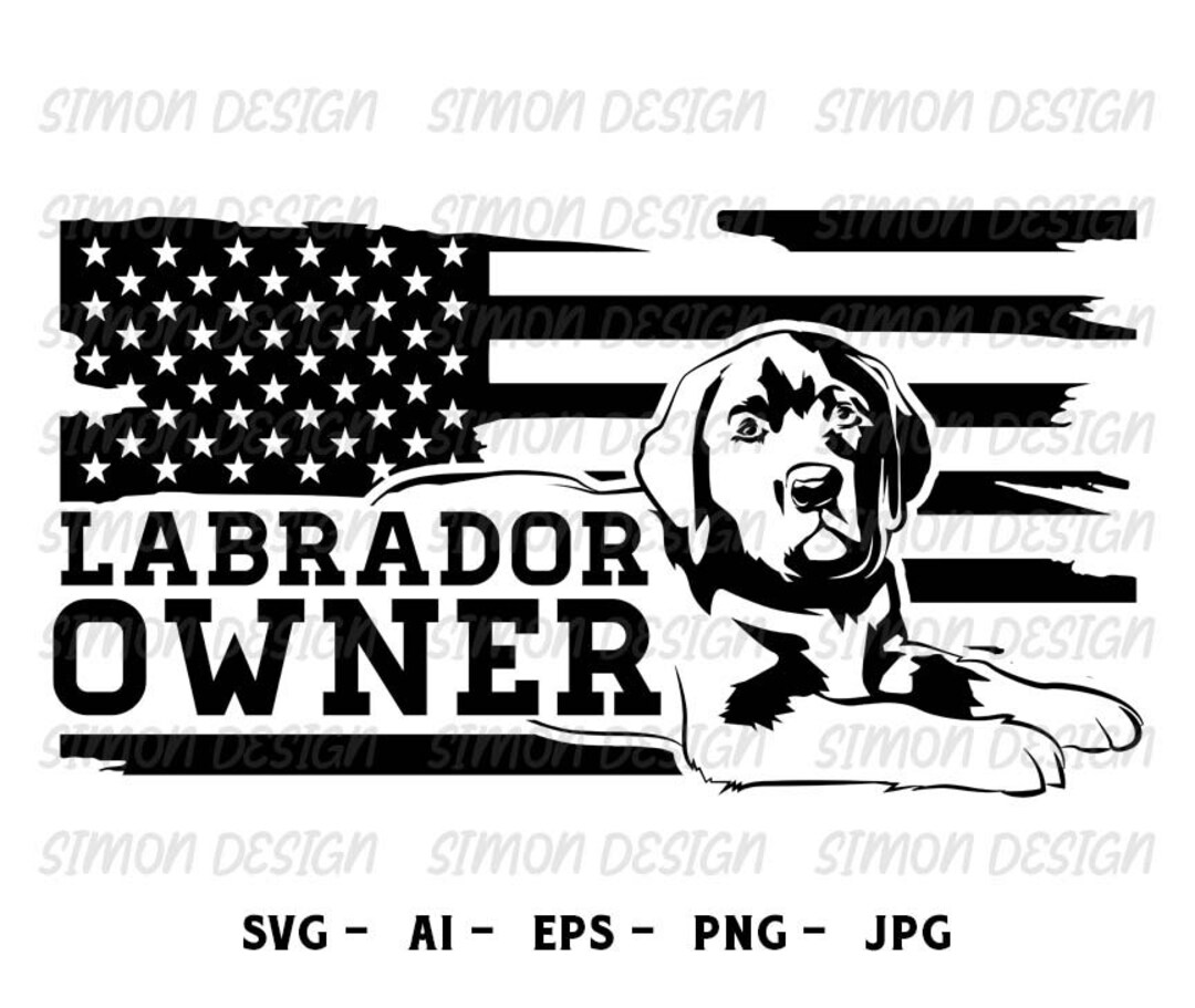 Labrador Svg, Dog Clipart, Lab Breed Vector, Silhouette and Cricut ...