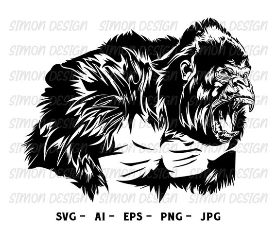 Gorilla Svg Angry Gorilla Gorilla Clipart Wild Animals - Etsy Gorilla Svg Angry Gorilla Gorilla Clipart Wild Animals - Etsy