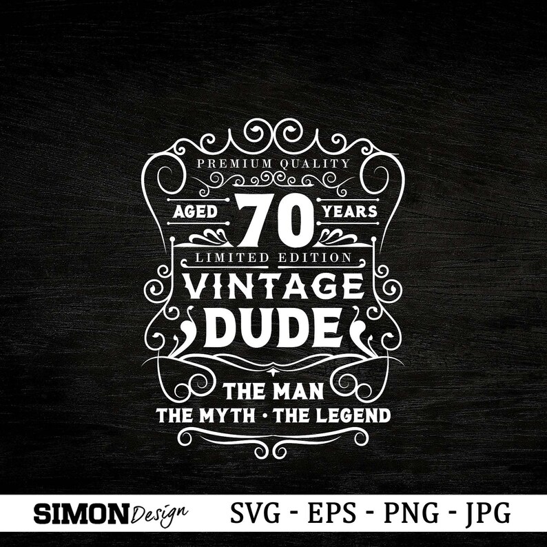Download Vintage dude svg 70th birthday svg Cricut Files Svg Png | Etsy