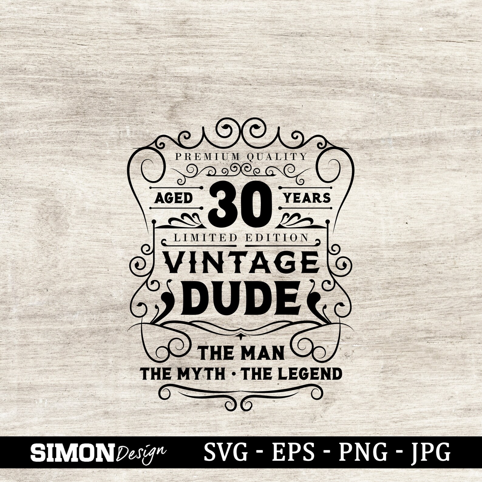 Download Vintage dude svg 30th birthday svg Cricut Files Svg Png | Etsy