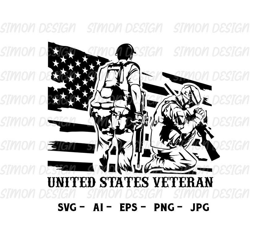 US Veteran SVG File American Soldier Svg Veteran Soldier Etsy