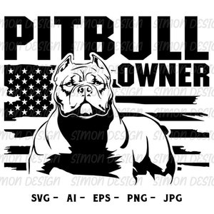 Pitbull Svg, flaga USA Svg, zwierzęta domowe Svg, sylwetka i pliki Cricut - Svg - Png - Eps - Jpg - Natychmiastowe pobieranie