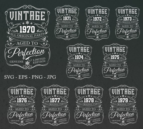 Download Vintage 1970 S Svg Vintage 1970 79 Svg Clipart Aged To Etsy