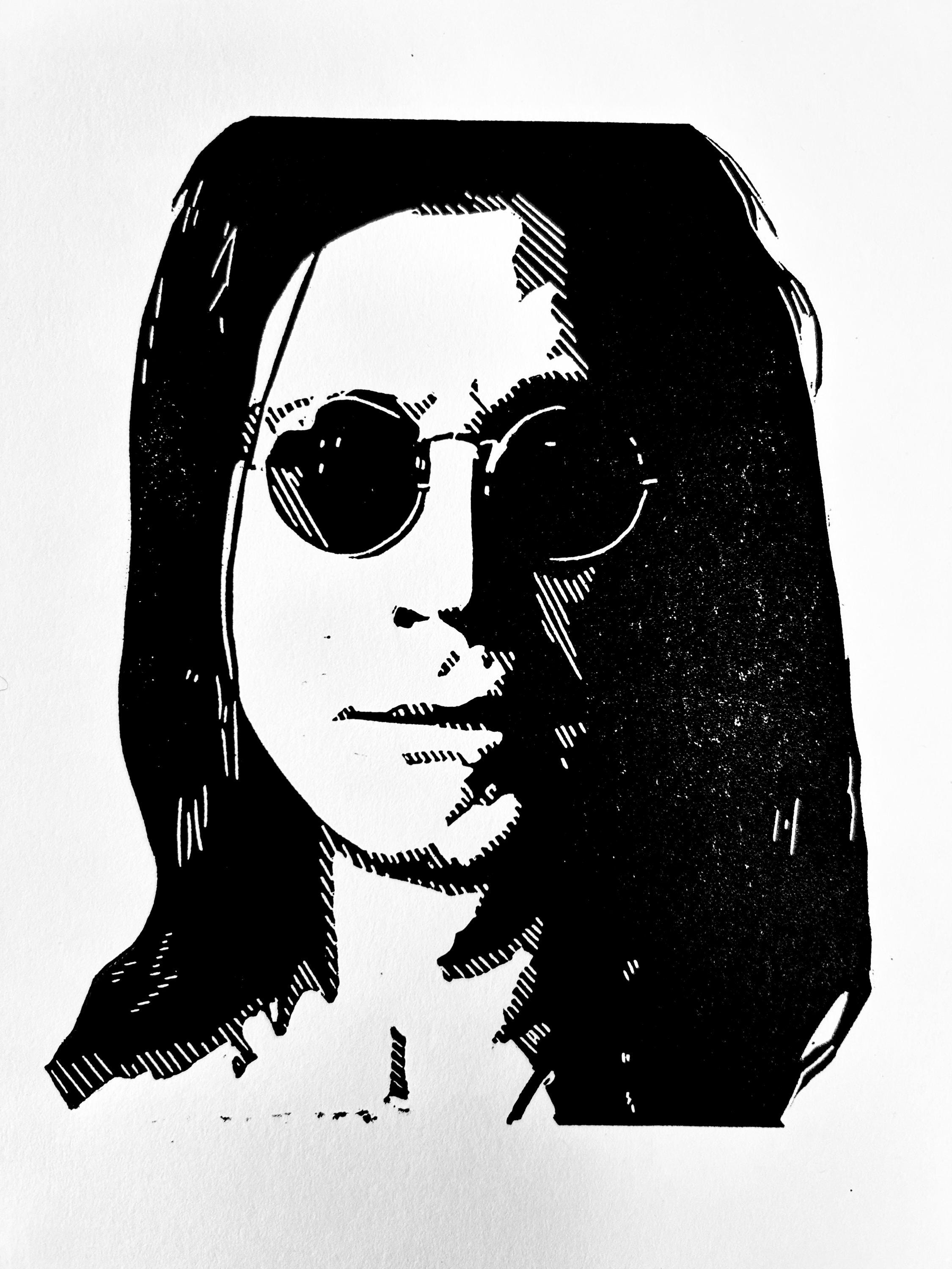 Ritratto di Ozzy Osbourne, il leggendario cantante dei Black Sabbath.