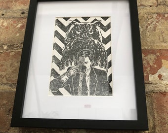 I gufi non sono quello che sembrano: immagine di Twin Peaks di Owl e dell&#39;agente Cooper dal film Twin Peaks di David Lynch