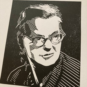 Shirley Jackson: Handcarved portrait of the American horror and mystery novelist