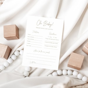 PRINTED | Neutral Baby Shower Games | Printed Baby Shower Games | Lightweight Paper