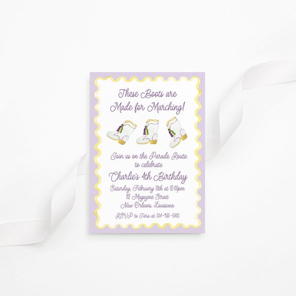 Mardi Gras Themed Invitation - Etsy