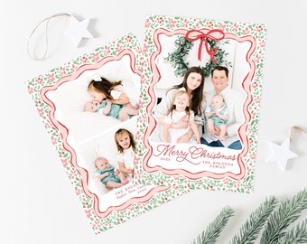 Feeling Festive Holiday Card | Festive Christmas Card | Holiday Card with Photos | Printable DIY or Printed Cards