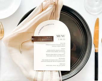 Arch Wedding Menu Cards | Printed 5x7, Customizable