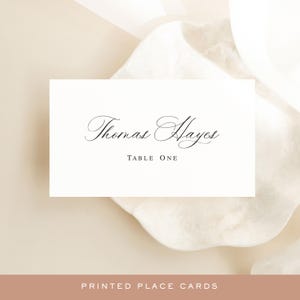 PRINTED Flat Classic Wedding Escort/Place Card | Customizable Wedding Name Cards | Printed Cards 2&quot; x 3.5&quot;