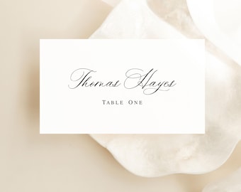 Printed Wedding Place Cards | Customizable Name Cards, Classic Style