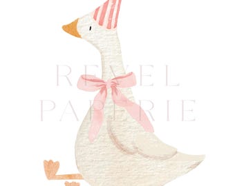 Silly Goose Birthday Bow PNG Clipart | Silly Goose - Instant Download | One Silly Goose Birthday Clipart | Digital Download