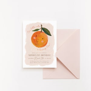 Little Cutie First Birthday Invitation, Little Cutie Invitation | Printable DIY or Printed Cards