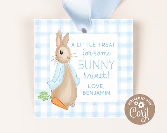 Easter Treat Tags | Peter Rabbit Favor Tags, Easter Favor Tags | Treat Tags/Favor Tags | Instant Download, Printable DIY, Corjl