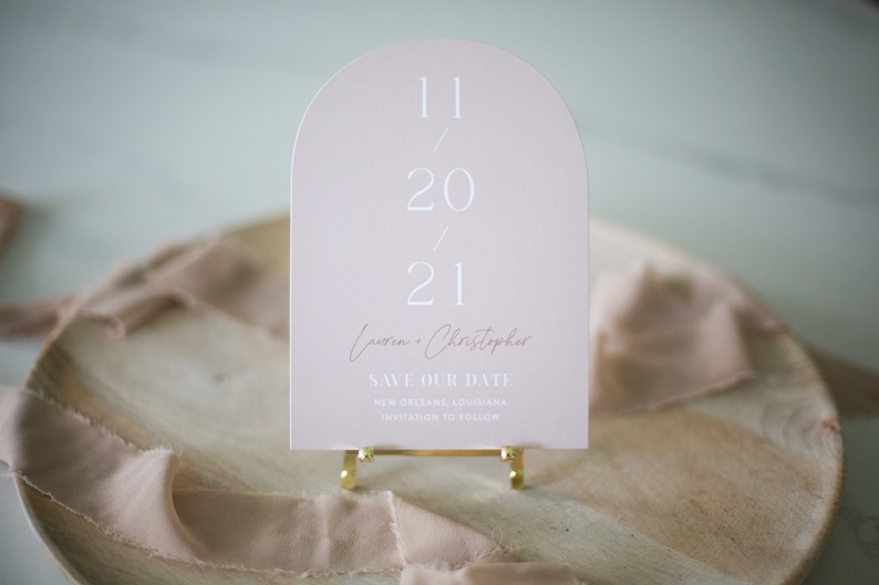 Arch Die Cut Invitation Printing With Printed Guest/return Etsy