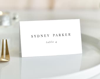 Printed Wedding Place Cards | Classic Folded Name Cards