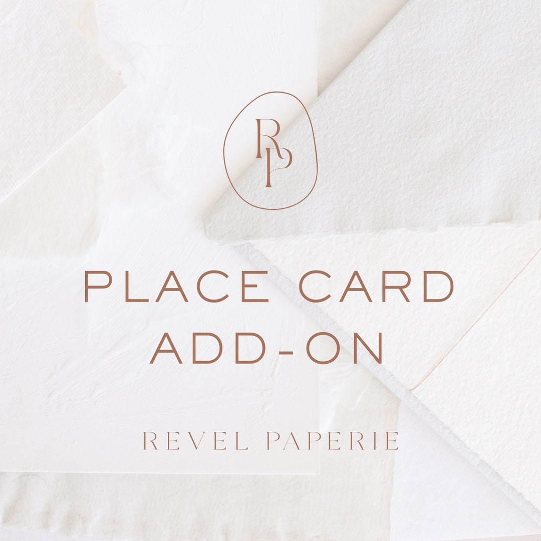 PRINTED Place Card Addon Modern Wedding Place Card Custom Wedding Name