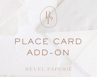 PRINTED Place Card Add-On | Modern Wedding Place Card | Custom Wedding Name Cards | Slim Printed Cards | Folded Cards | Custom Color Samples