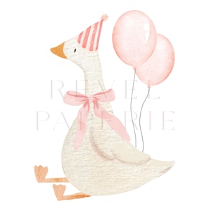 Two Silly Goose Birthday Balloons PNG Clipart | Silly Goose - Instant Download | One Silly Goose Birthday Clipart | Digital Download