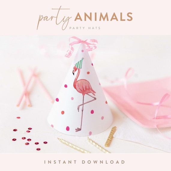 Party Animals Party Hat Printable Party Hat Instant Download - Etsy