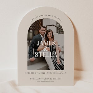 STELLA | Arch Save the Date Cards | Printed Save the Dates with Envelopes