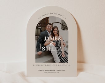 STELLA | Arch Save the Date Cards | Printed Save the Dates with Envelopes